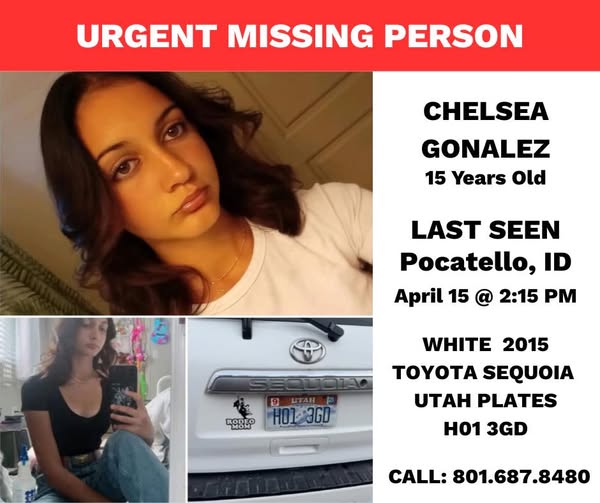 Chelsea Gonzalez Missing Utah: 15, Amber Alert Issuef For Chelsea Gonzalez