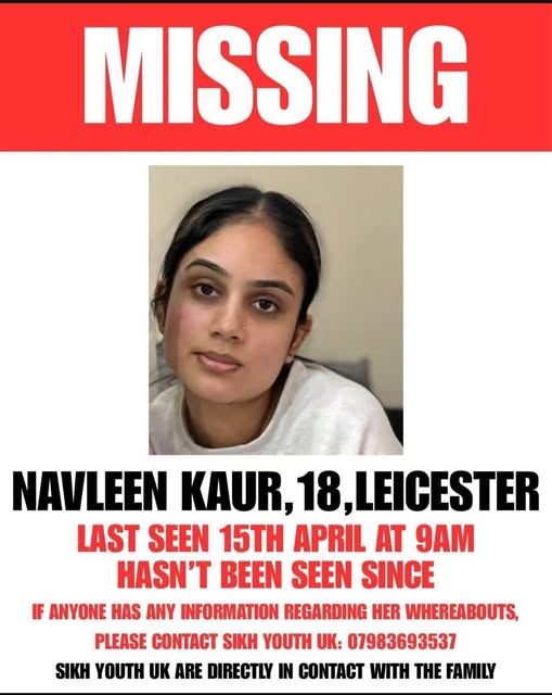 Navleen Kaur Missing Leicester, England: 18, Amber Alert Issued For Navleen Kaur