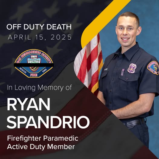 Ryan Spandrio Obituary San Bernardino, CA: Firefighter Killed In Tragic Motorcycle Accident